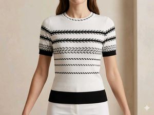 Chic Striped Knit Top