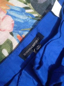 Vibrant Blue Tie-Waist Shorts