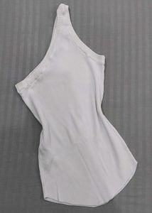 One-Shoulder Ribbed Tank Top