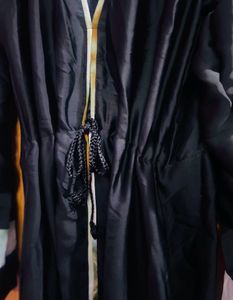 Flared black abaya with puff sleeves⚡️