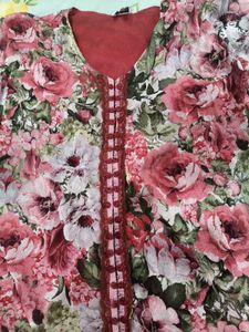 Floral Print Top with Tassel Detail