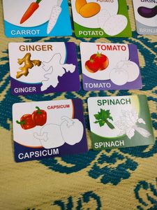 Draw , Learn And Colour Cards ( VEGETABLES)