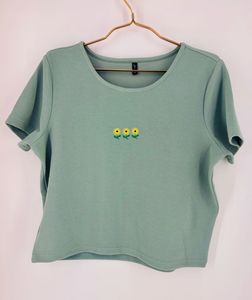 Cute Embroidered Sunflower T-Shirt