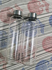 Set of 2 Glass Water Bottles