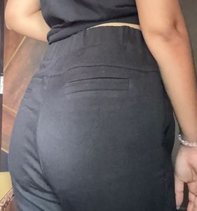 Black Elastic Waist Pants