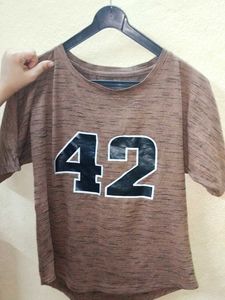 Brown crop top