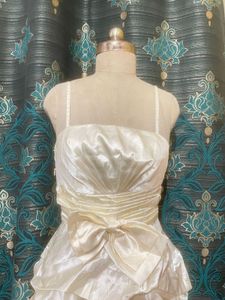Elegant Cream Layered Cocktail Dress