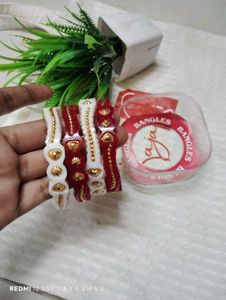 Red &amp; White sakha pola💖