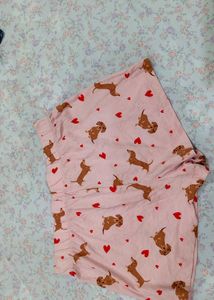 Cute Dachshund &amp; Heart Pajama Shorts