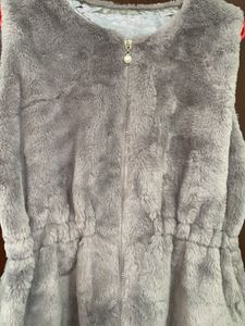 Cozy Grey Faux Fur Vest