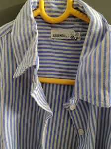 Classic Blue Striped Button-Down Shirt