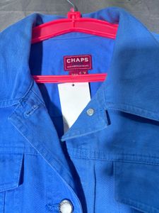 Chaps Blue Button-Up Jacket