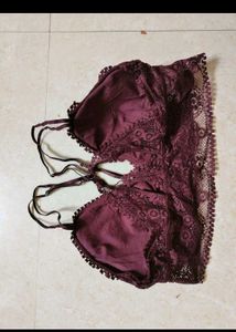 Burgundy Lace Bralette + free delivery