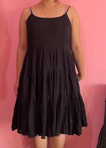 Cute Black Tiered Sundress