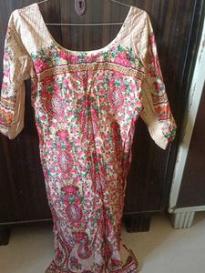 Floral Print Kurta with dupatta for women