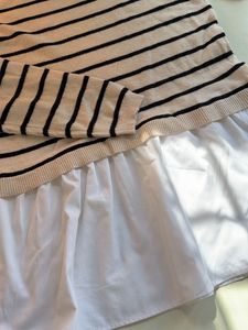 ONLY Striped Knit Top with White Layer
