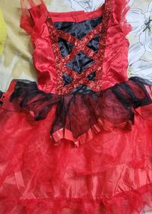 Girls Red &amp; Black Party Dress