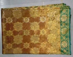 wedding Gold tissue silk saree