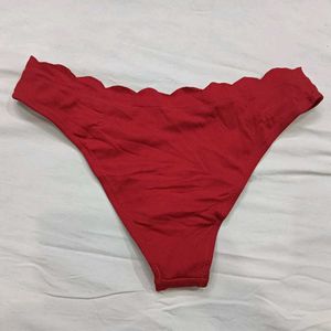 ⭐ Red Scalloped Bikini Bottom