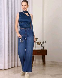 Shein One Shoulder Ruched Short Top with Neck Scar