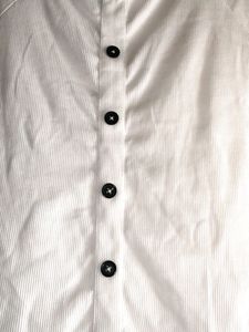 White Ribbed Top For Women