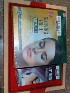 Nature's Gold Facial Kit With Nature's Diamond Hair Removal Cream Combo