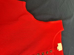 H&amp;M Vibrant Red Sleeveless Peplum Top