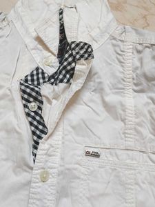 New XL Men's White Casual Button-Up Shirt