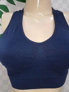 (910)Navy Blue Sports Bra