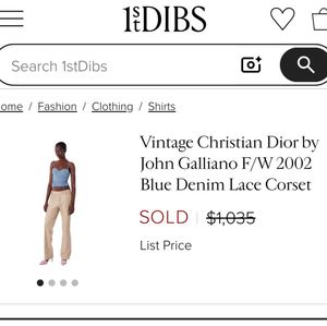 Christian Dior Denim Corset Top