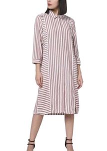 Striped Shirt Dress - Casual Chic