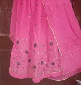 Pink Rajputi poshak