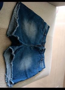 Distressed Denim Shorts
