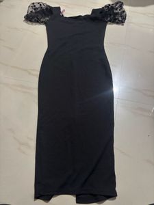 Black Bodycon Midi Dress