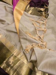 Elegant Beige Saree with Rich Border( no blouse )