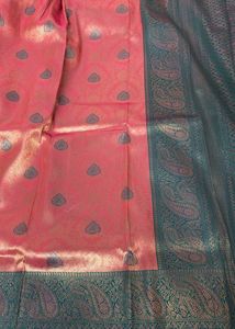 Elegant Pink Tissue Silk Saree