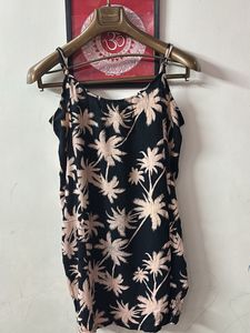 Tropical Palm Print Dress