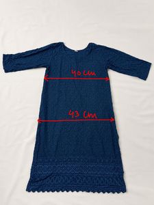 Navy Blue Embroidered Women’s Kurta