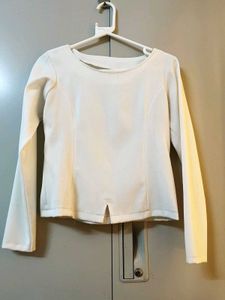Elegant White Long Sleeve Top