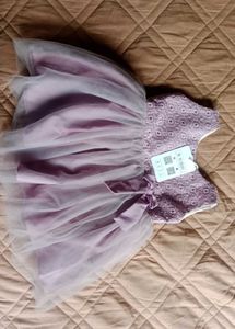🫴🏻offer Lavender Tutu Dress with Lace Bo