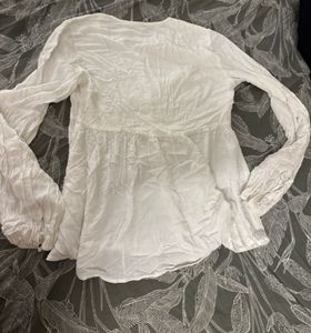 FLASH SALE@250 Chic White Cotton Blouse