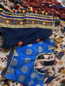Bohemian Hand-Printed Ethnic chaniyacholi set