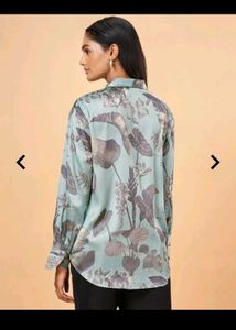 Marigold Lane's Tropical Print Button-Up Shirt