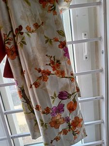 Floral Print Curtains set of 3,freebie with this