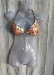 I. Sparkling Sequin Bikini Top