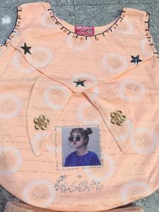Cute Peach Baby Girl Outfit