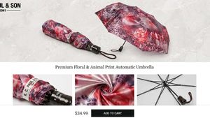 Stylish Floral Print Foldable Umbrella combo of 2