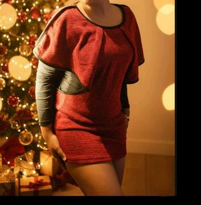Festive Red Mini Dress or top