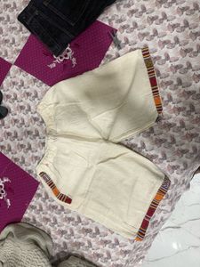 Bohemian Style Cream Shorts