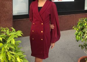 Shein Maroon Blazer Dress